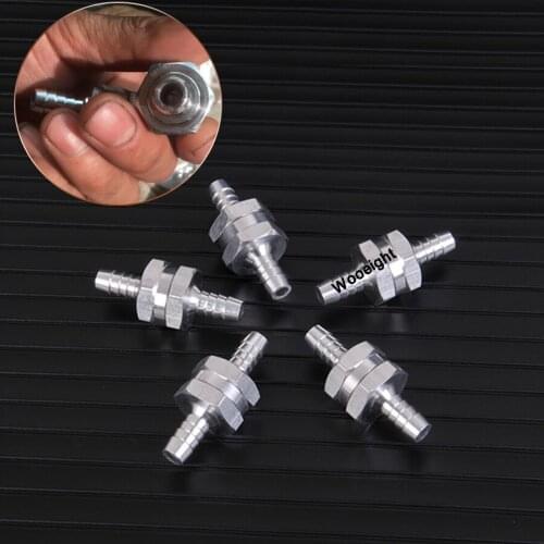5Pcs One Way Aluminium Alloy Fuel Non Return Check Valve Petrol Diesel 8mm For Carburetors And Marine Automotive Caravans/RV