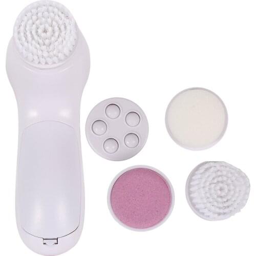 5 in 1 Electric Wash Face Machine Facial Pore Cleaner Body Cleansing Massage Mini Skin Beauty Massager Brush
