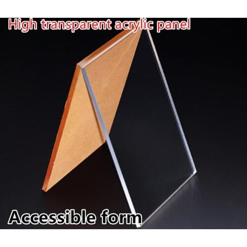 Acrylic plate high transparent plexiglass processing custom plastic diy materials 1-2-3-5 mm display box