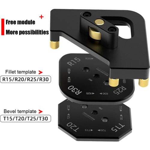 Woodworking 8 in 1 Corner Radius Template Jig Fillet Arc Locator Jig Radius Quick-Jig For Trimming Machine, Router Tools