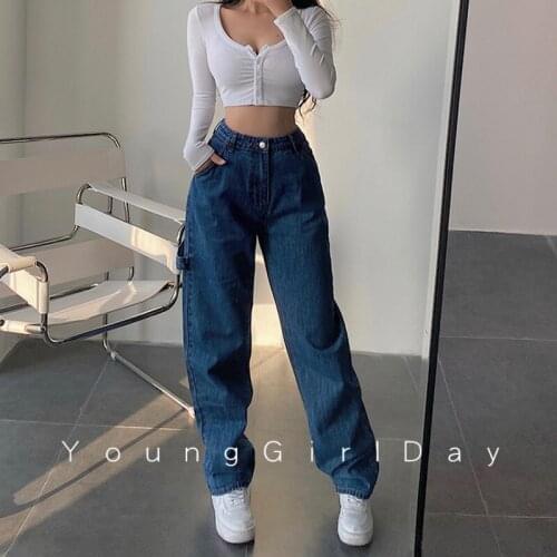 TVVOVVIN High Street Loose Washed Denim Wide Leg Pants Korean Vintage Do Old Trouser Side Patchwork Jeans Woman 07XS