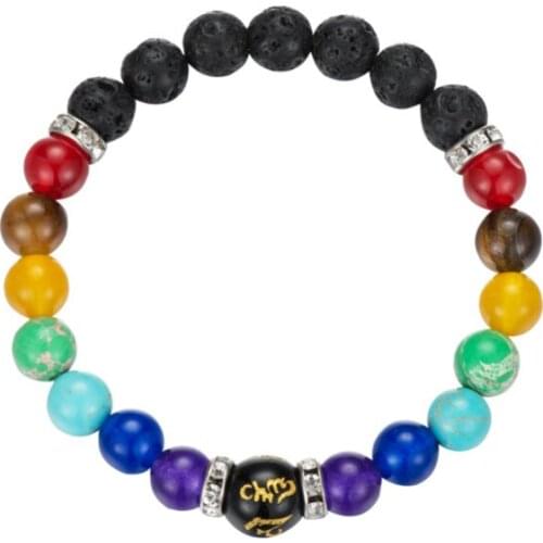 Elastic Black Yellow Blue Purple Multicolor Beads Pelelith Abrazine Fashion Handmade Bracelets For Women