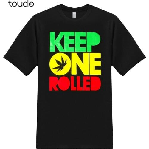 Keep One Rolled Rastafari Jamaican Marijuana Weed 420 Stoner Graphic T-Shirt