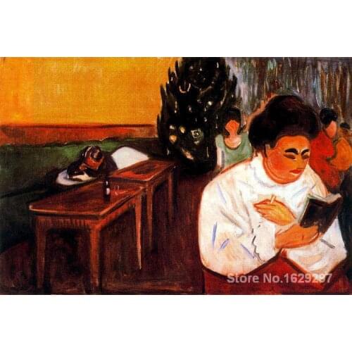 Paintings for living room wall Christmas in the Brothel Edvard Munch High quality Hand painted