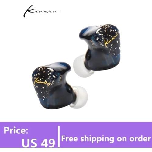 KINERA BD005 Pro 1DD 1BA HIFI Hybrid Technology Detachable Cable Headphones In Ear Sports Monitor Earphones Earbuds With Mic