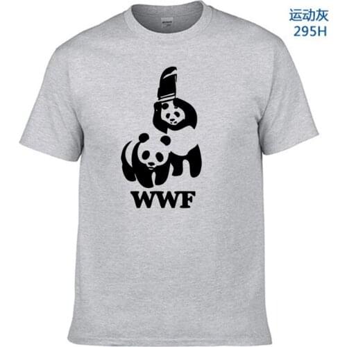 WEWANLD WWF Wrestling Panda Comedy Short Sleeve Cool Camiseta T Shirt Men T Shirt Summer Fashion Funny T-shirt 4.0WEWANLD WWF Wr
