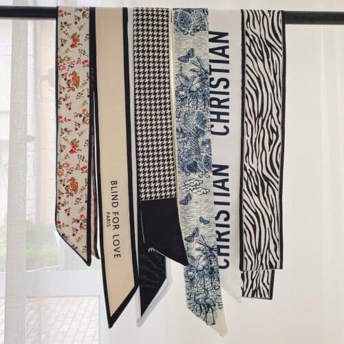 Headband female tie hair silk scarf ribbon headdress streamer ponytail super fairy French turban net red head rope headband