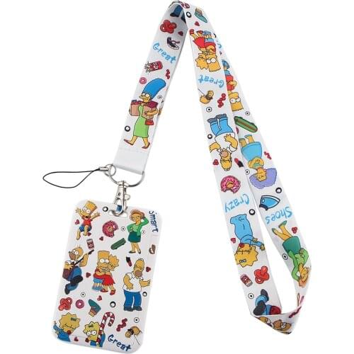 ER566 Cartoon Neck Strap Lanyard For Key ID Card Gym Phone Straps USB Badge Holder Hang Rope Lariat Lanyard For Student Kid