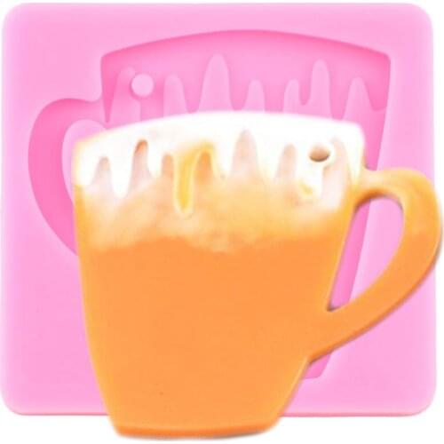 DIY Coffee Cup Keychain Mold Silicone Epoxy Resin Molds DIY Baking Cupcake Topper Chocolate Candy Fondant Cake Decorating Tools