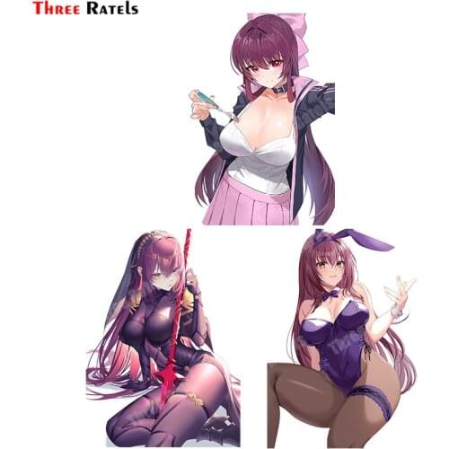 Three Ratels B470 Anime Role Scathach And Scathach Fate Car Accessory Stickers Vinyl Material Waterproof Protected Decals