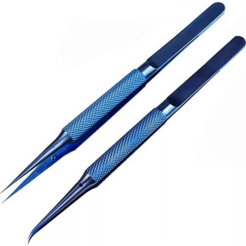 Precision Titanium Alloy Fly line fingerprint Tweezers for Phone copper wire repair clip jumper line