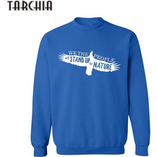 TARCHIA Men Hoodies WE THE PEOPLE WILL STAND UP FOR NATURE Printed Hip Hop Skateboard Brand Mens Hoodies Pullover Sweatshirts
