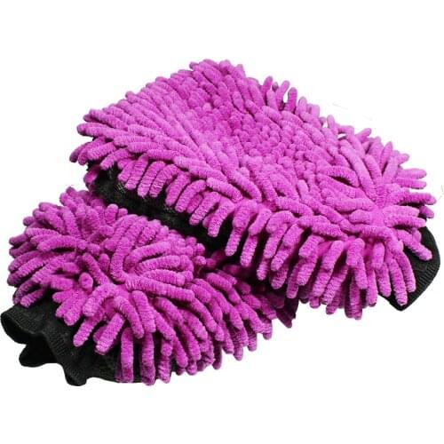 YUNPICAR Car Wash Mitts - 2 Pack Extra Large Size Microfiber Wash Sponge Double Sided Waterproof Scratch Free Car Wash Glove