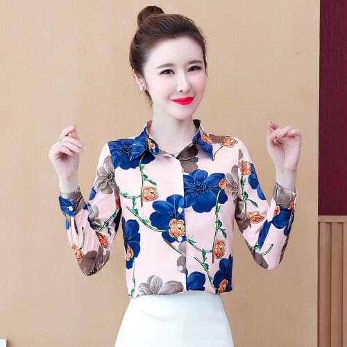Western chiffon shirt women long-sleeved tops 2021 spring and autumn fashion new temperament all-match bottoming shirt
