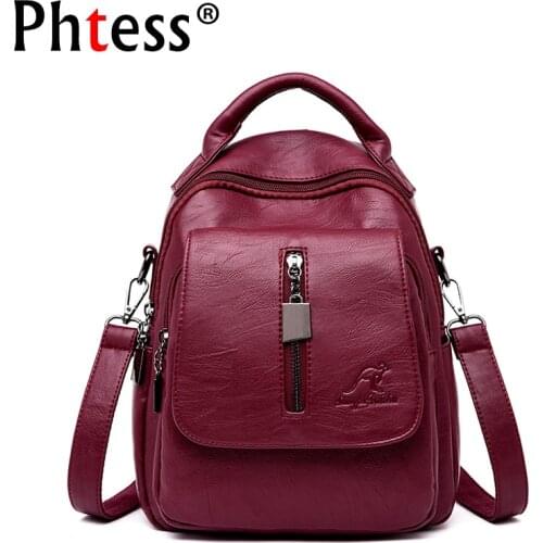 2019 Women Multifunction Backpacks For Girls Sac a Dos Female Backpak High Quality Bagpack Ladies Vintage Back Pack Travel Bag