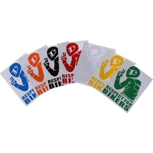 1pc Cool RESPECT FOR BIKERS Auto Decoration Car Bicycle Sticker Removable Decal Stickers Bicycle Decoration Bicycle Accessories