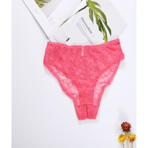 1pc Sexy Women Lace Panties Underwear Lace Briefs S M L XL Transparent Floral Bow Soft Lingerie
