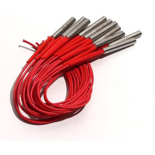 10pcs/lot Electric Cartridge Heaters 7mm Tube 38/40/42/45/48mm Heating Element AC220V/110V/380V 60W/70W/80W Heater Parts 201SUS