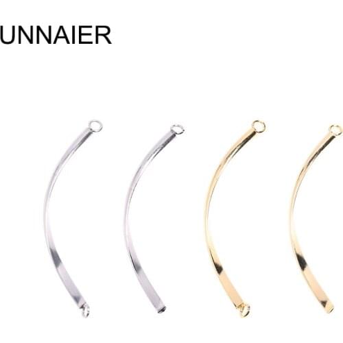 10piece diy ear jewelry accessories double pendant hole twisted piece pendant stainless steel plating gold