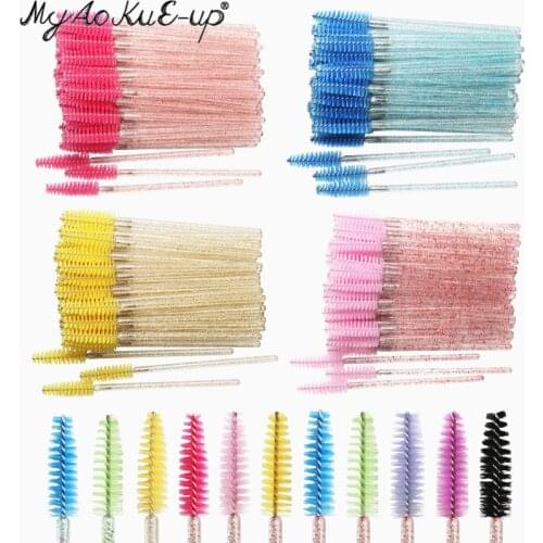 1000pcs New Eyelashes Brushes For Eyelashes Extension Tools Eyebrow Applicator Mascara Wand Microbrush brushes Makeup Brushes