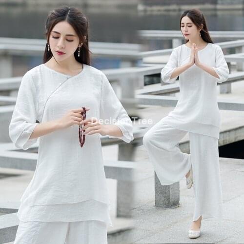 2021 chinese women running yoga suits sportswear fitness sports set gym workout clothes kung fu wushu martial arts uniform