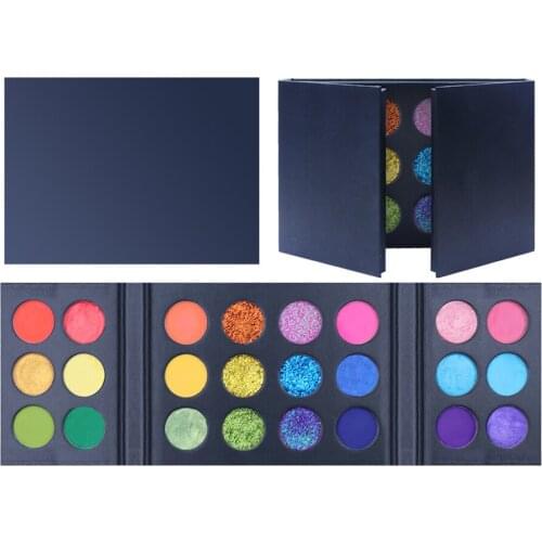 24 Colors Double-door Black Pan Eyeshadow Makeup Pallete Wholesale Eyeshadow Palette No Logo