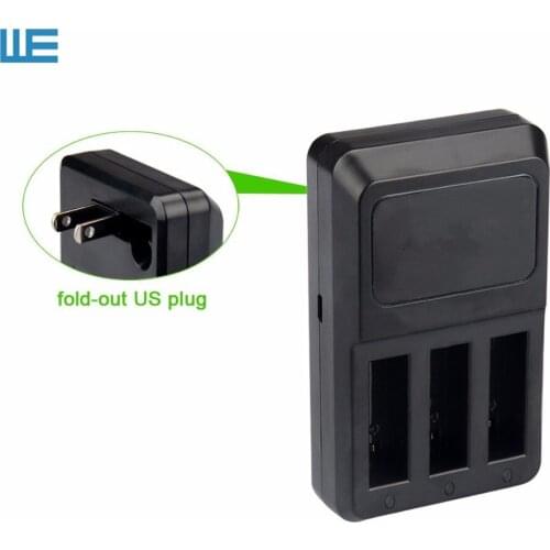 Gopro Accessories. Rapid 3-Channel Charger with Built-in AC Plug for GoPro AHDBT-401 HERO4 Black and Silver