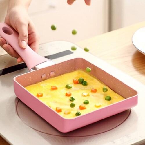 Nonstick Frying Pans Square Flat Bottom Induction Cooker Mini Nonstick Frying Pans Dishwasher Cooking Pan Kitchen Accessories