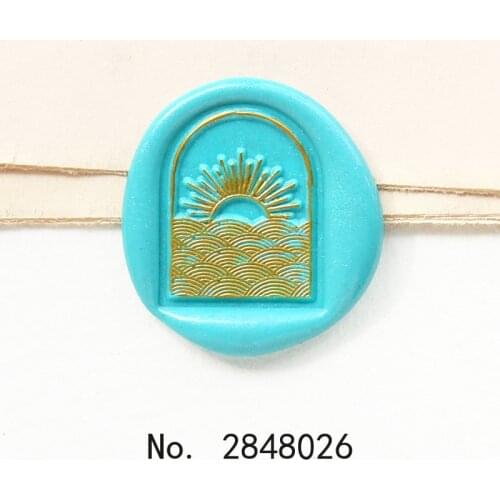Arch Sun ocean wax Seal Stamp,Irregular Shape Seal Stamp Kit invitation seal,gift envelope packing seal,party stamp,Summer stamp