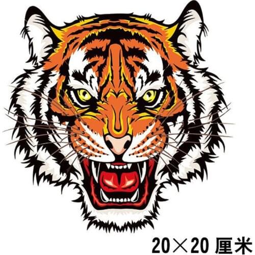 Tiger head car sticker tiger body decoration personality creative scratch cover waterproof decoration sticker for Audi car