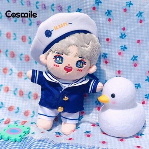 Cosmile Cai Xukun star Plush Doll Toys with Navy Clothes Costume Outfit Suit Cosplay C