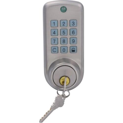 Electronic Keypad Deadbolt Push Button Lock Digital Keyless Merchanical Door Lock Door Access Control Kit