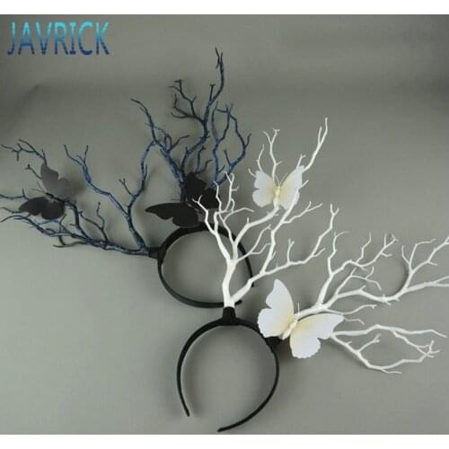 Gothic Antler Headdress Deer Horn Tree Branches Headband Photo Props Jewelry F3MD
