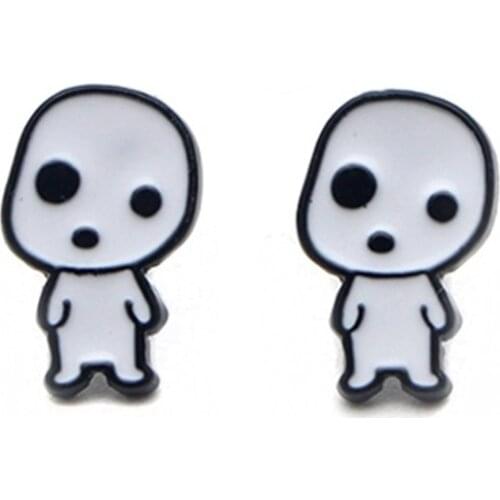LT240 Anime Ghost Movie Classic Stud Earrings For Womans Enamel Earrings Party Fashion Jewelry Girl Friends Gifts