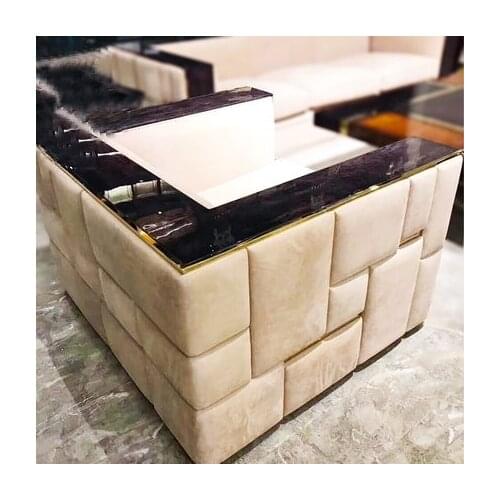 Furniture Customization European modern simple living room solid wood single sofa fabric sofa leisure comfortable settee