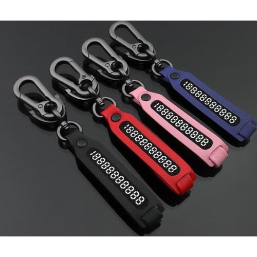 Mobile Phone Straps Anti-lost Phone Number Plate Car Keychain Pendant Keyring Key Chain