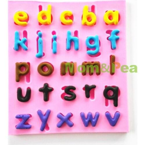 Mom&Pea 0762 Free Shipping Letters Shaped Silicone Mold Cake Decoration Fondant Cake 3D Mold Food Grade