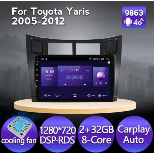 Navifly Android 11 Car Auto GPS Radio Navigation 8-Core For Toyota Yaris 2005-2012 Multimedia Player DSP 4G IPS 1280*720 BT FM