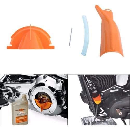 Primary Case Oil Fill Funnel Oil Filter Funnel Crankcase Set For Touring Road King Dyna Softail XR Sportster XL