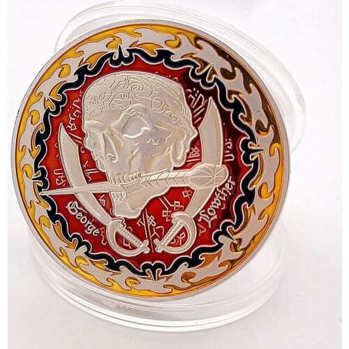 Cartographer Augustine Hermann Silver-plated Commemorative Coin Pirate Sailing Collection Coin Gift Lucky Challenge Coin