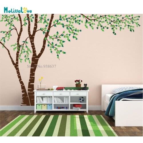 Personalized Large Size Canopy Blowing Tree Decals Nursery Home Decor DIY Self-adhesive Natural Murals Art Cute Wallpaper BB056