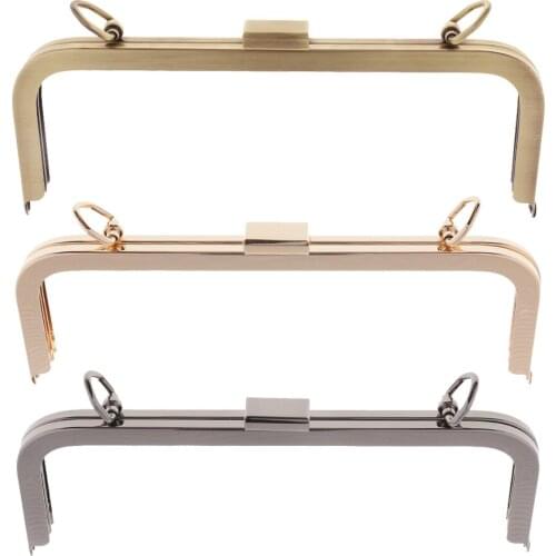 Prettyia 21cm Metal Frame Kiss Clasp Lock for DIY Sewing Handbag Purse Coin Bag
