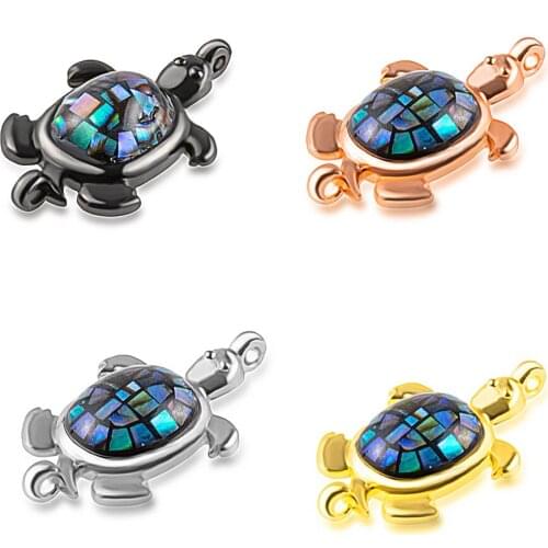 DIY Handmade Metal Small Animal Tortoise beads Connector For Female Bracelet Necklace Jewelry Accessories