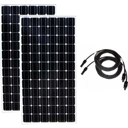 Solar Panel 24v 200w 2Pcs Solar Panels 400 w 48v Motorhome Solar Home System Solar Charger Caravan Car Camp TUV Waterproof