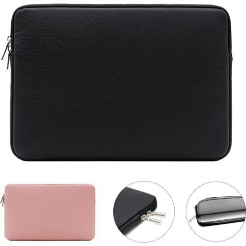 Rainyear Laptop Bag Case PU Lather for Macbook Air Acer Lenovo Asus 11 13 15.6 inch Laptop Sleeve Cover Waterproof Computer Bag
