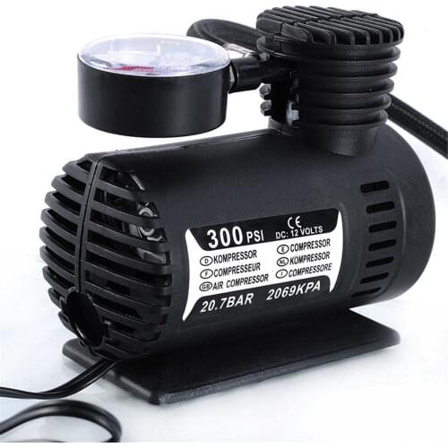 Universal 12V Mini Portable Mini Air Compressor 300 PSI Bike Car Tyre Inflator Pump Cigarette