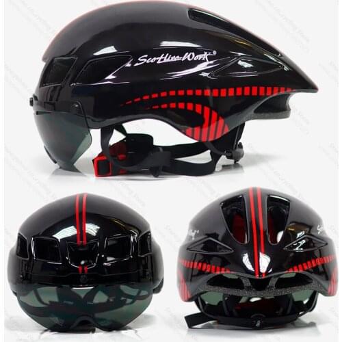 Bicycle helmet Mens Womens Bike Helmet EPS Ultralight MTB Road Hiking Camping Safety cycling helmet lens goggles equipe