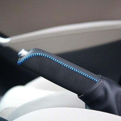 Top suede leather Case for handbrake Cover for Mazda CX-5 hand brake cover high quality suede leather cover handbrake auto