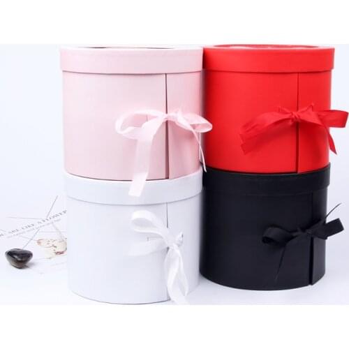 1 Pieces Two Layers Round Rotating Box Paper Gift Box Flower Box Packing Box DIY Decor Valentines Day Favors
