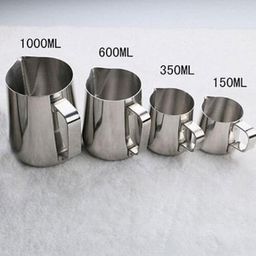 150/350/600/1000ml Stainless Steel Latte Art Pitcher Milk Frothing Jug Espresso Coffee Mug Barista Craft Cups 1 PC